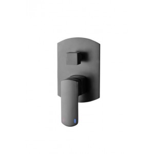 KoKo Matte Black Wall Mixer With Diverter